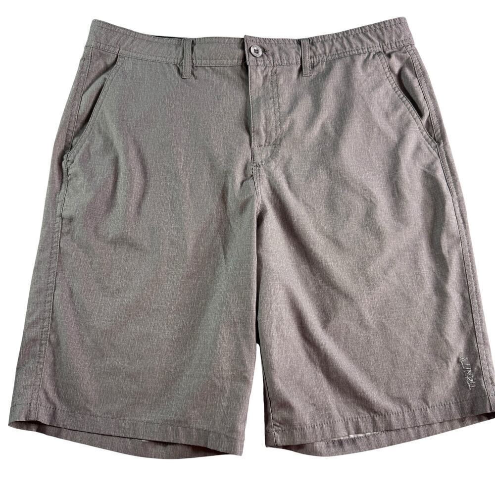 Trinity Hybrid Shorts Mens 36 Gray Stretch Golf Casual Performance